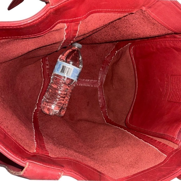 COACH VINTAGE DUFFLE SOHO XL CHERRY RED LEATHER BAG 4082 - Picture 12 of 15